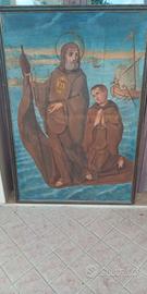 San Francesco di Paola quadro antico olio su tela.