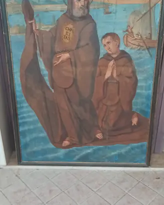 San Francesco di Paola quadro antico olio su tela.
