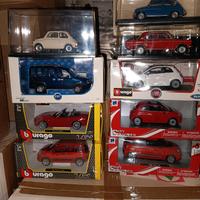  LOTTO DI 9 MODELLINI FIAT PANDA FIAT 500 FIA