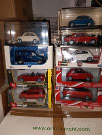  LOTTO DI 9 MODELLINI FIAT PANDA FIAT 500 FIA