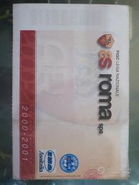 Biglietto Roma calcio anno scudetto