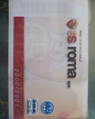 Biglietto Roma calcio anno scudetto