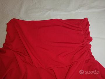 gonnellino corto, rosso, elastico, per serate 