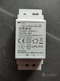  Alimentatore 12V DIN guida - 2A, 24W ORNO PSU-164