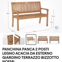 PANCHINA PANCA 2  posti - 120 Cm