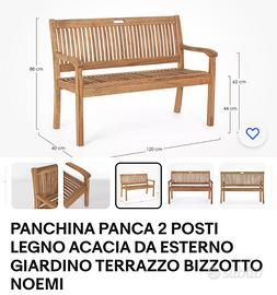 PANCHINA PANCA 2  posti - 120 Cm