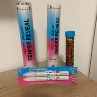 Sparacoriandoli, fontane, fumogeno gender reveal