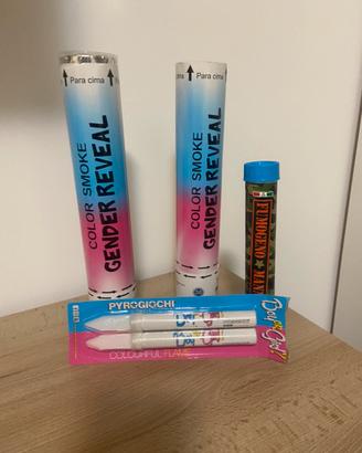 Sparacoriandoli, fontane, fumogeno gender reveal
