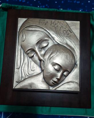 Quadro Bassorilievo Madonna con Bambino Ottaviani