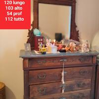 comò cassettiera con specchio 