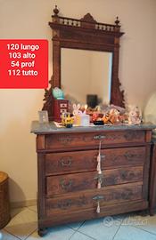 comò cassettiera con specchio 