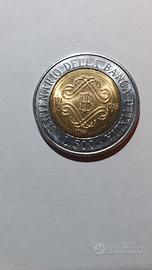 Moneta lire 500 anno 1993