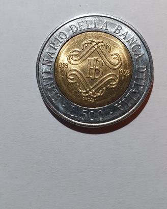 Moneta lire 500 anno 1993