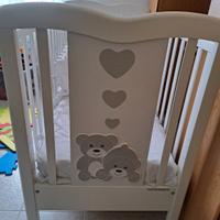 Lettino Foppapedretti con materasso e cuscino