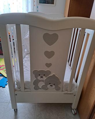 Lettino Foppapedretti con materasso e cuscino