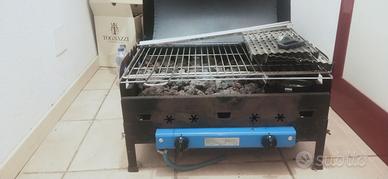 Barbecue a gas con pietre laviche
