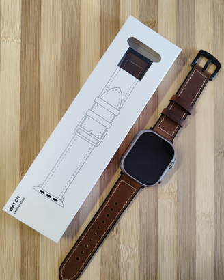 Cinturino pelle-silicone per Apple watch ultra 3