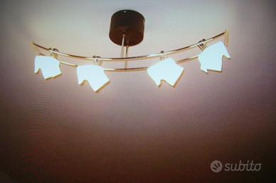 Lampadario alogeno quattro luci