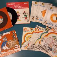 Serie 9 dischi 45 giri per bambini anni 1969/1971
