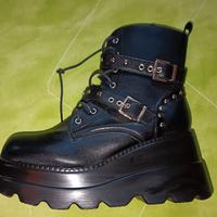 Stivali da donna Goth,punk con Zeppa