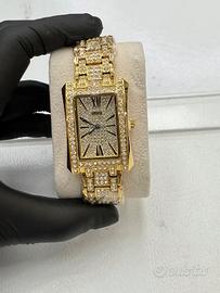 Orologio Iced Out Quadrato Style – Gold & Diamonds