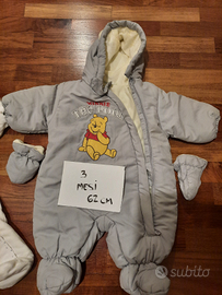 Vestiti bimbo tg 0-3 mesi neonato tuta invernale