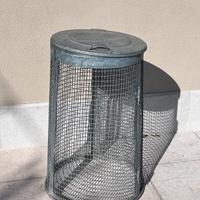 Porta immondizia sacchi da 120 lt. Acciaio zincato