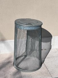 Porta immondizia sacchi da 120 lt. Acciaio zincato