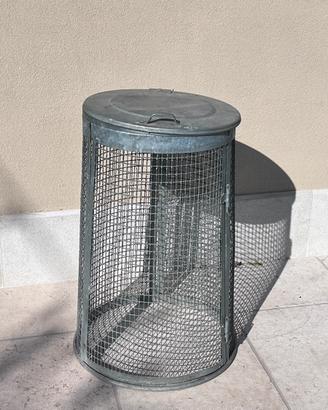 Porta immondizia sacchi da 120 lt. Acciaio zincato