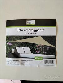 Telo ombreggiante Vela giardino 3x3x3mt triangolo
