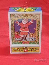 teatrino babbo natale danzante con carillon