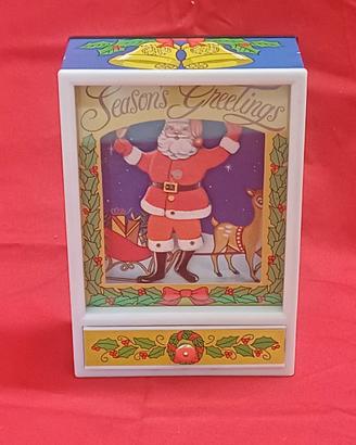 teatrino babbo natale danzante con carillon