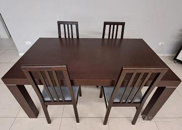 Set Pranzo Tavolo Allungabile con 4 Sedie

