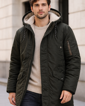 Parka impermeabile con cappuccio