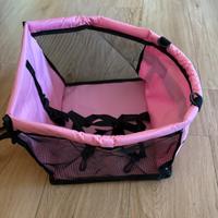 Trasportino da viaggio per cani rosa pieghevole