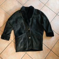 Cappotto Shearling Nero in Vera Pelliccia