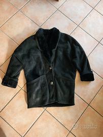 Cappotto Shearling Nero in Vera Pelliccia
