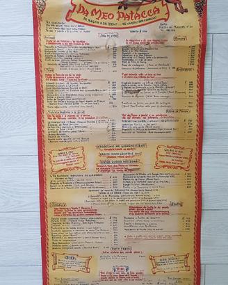 menu di Meo Patacca Roma