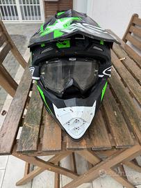 Casco da Motocross Axo con maschera inclusa