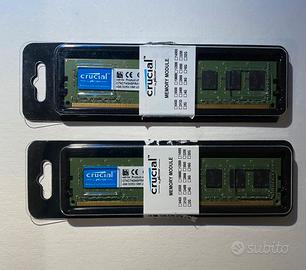 Coppia RAM 8GB DDR3 2x4GB 1066MHz Crucial by Micro