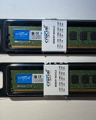 Coppia RAM 8GB DDR3 2x4GB 1066MHz Crucial by Micro