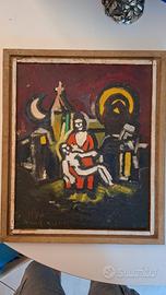 Quadro Dipinto a olio raffigurante La Pietà