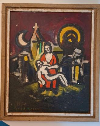 Quadro Dipinto a olio raffigurante La Pietà