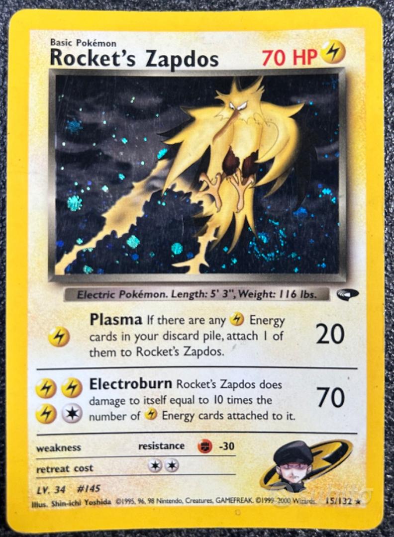 Rocket's Zapdos - carta da gioco Pokemon - Collezionismo In vendita a Reggio  Emilia