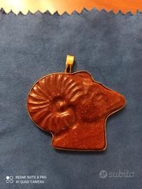 oro 18 carati Amurina veneziana pendente 