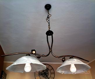 lampadario in ferro battuto 