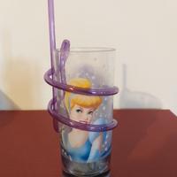 Bicchiere Cenerentola con cannuccia
