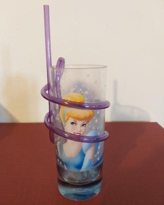 Bicchiere Cenerentola con cannuccia