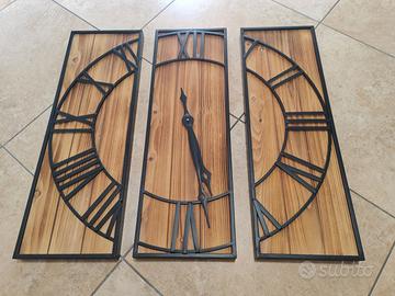 Orologio componibile in legno e ferro