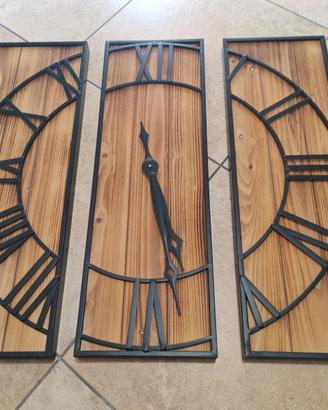Orologio componibile in legno e ferro